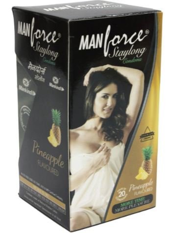 Manforce Pineapple Flavour Condoms - Pack 20 Pieces