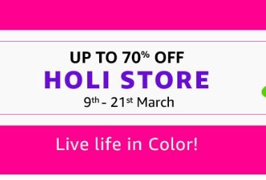 Upto 70% OFF on Holi Colors, Pichkari, Water balloon and more