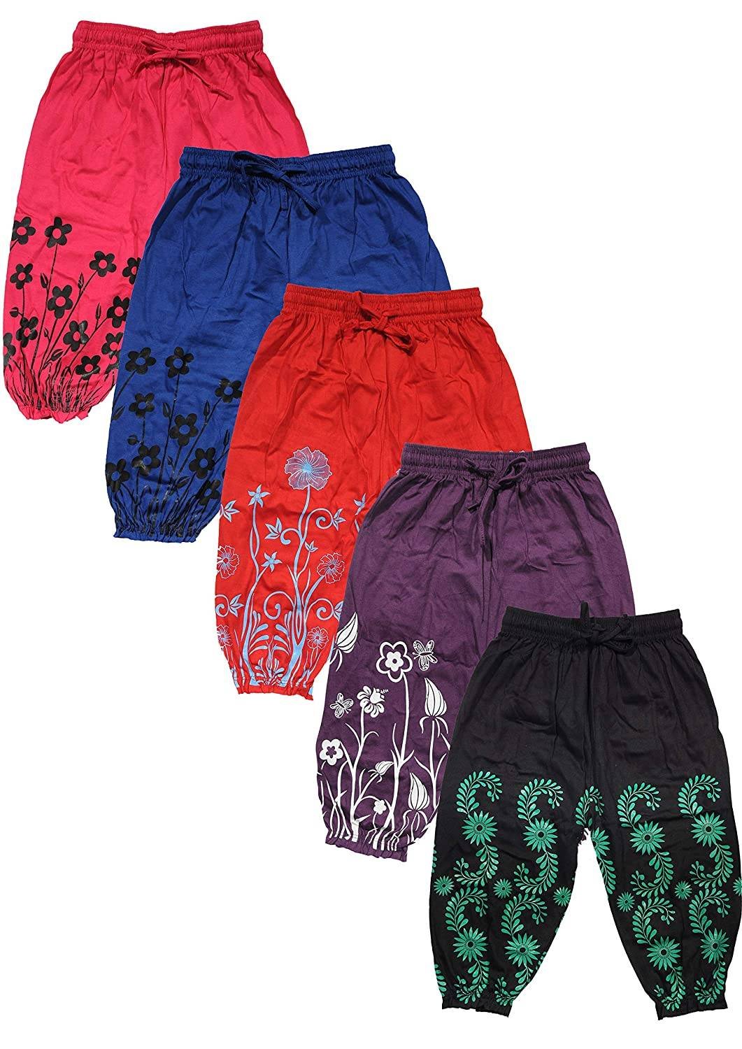 T2F Kids Girls Printed Capri (Pack of 5)