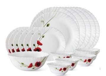 Borosil Opalware Dinner Set,19-Pieces at just Rs. 1311