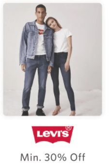 Get Minimum 30% Off on  Levis fashion wear