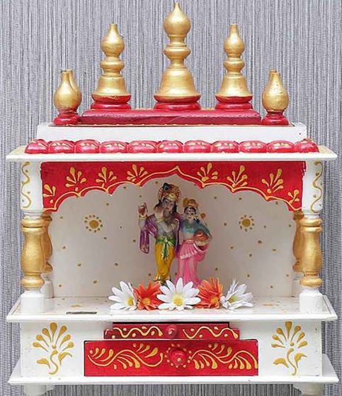 Get D'Dass Solid Wood Pooja Mandir at low price