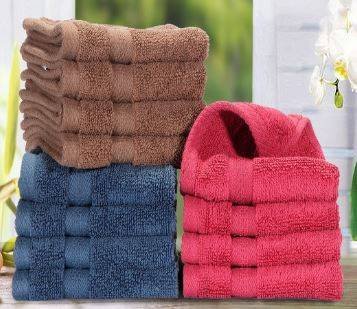 Bianca Multicolor Solid Towels Set Of 12