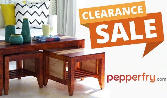 Pepperfry Clearance Sale - Upto 90% Off + Lowest Price Guarantee