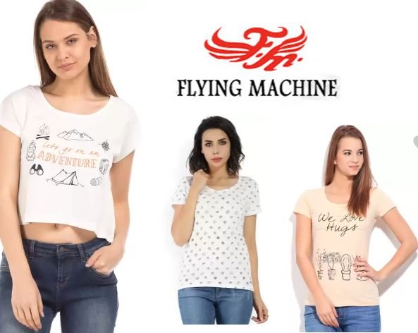 Flying Machine Ladies Tee starts at 198 + Flipkart assured
