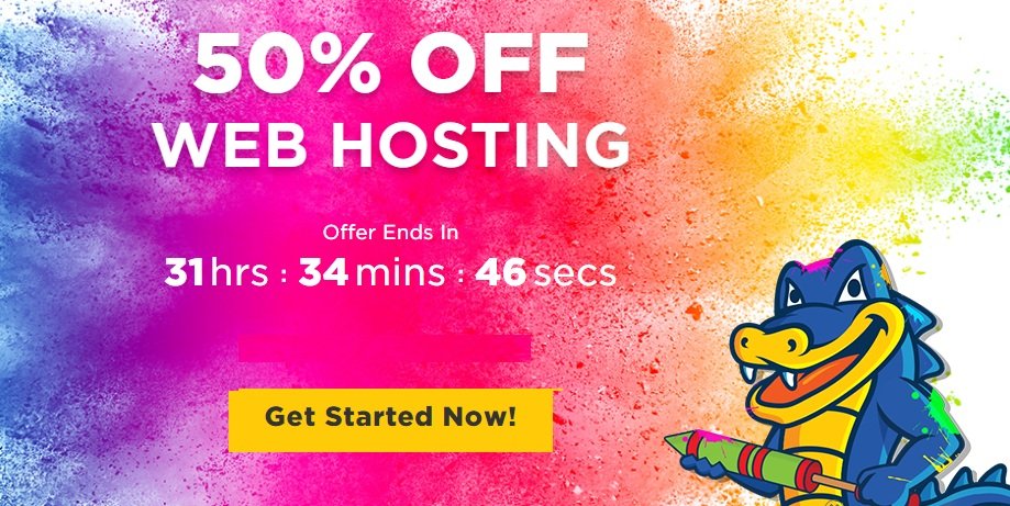 HostGator Holi Sale : Flat 50% Off on Hosting Plan [check inside]