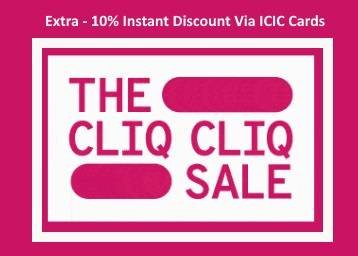 The Talacliq Sale : Upto 70% OFF + Extra 10% Instant Discount via icici Cards