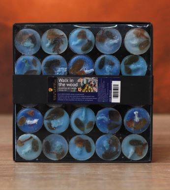 25 Walk in the Wood Scented Blue Tea Light Candles