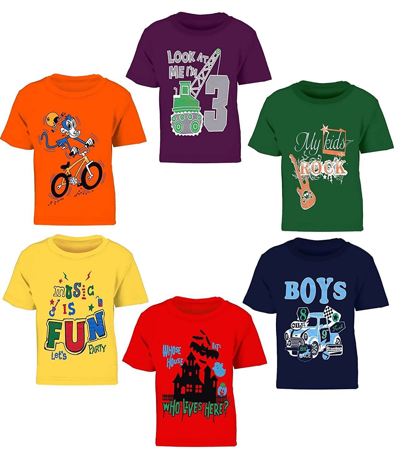 Kiddeo Kids T-Shirts Half Sleeve (Pack of 6)