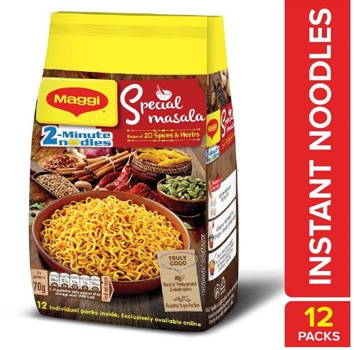 Maggi Special Masala Noodles, 70g (Pack of 12) @ 135