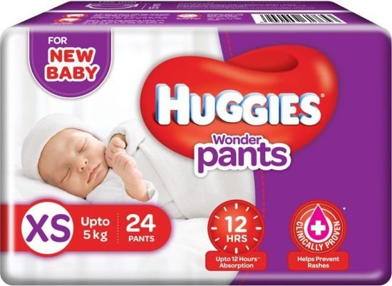 (LOOT)Huggies Wonder Pants Diaper (24 pieces) Rs. 39