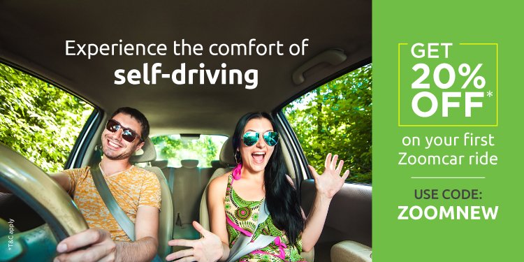 Get 20% off on your first zoomcar ride